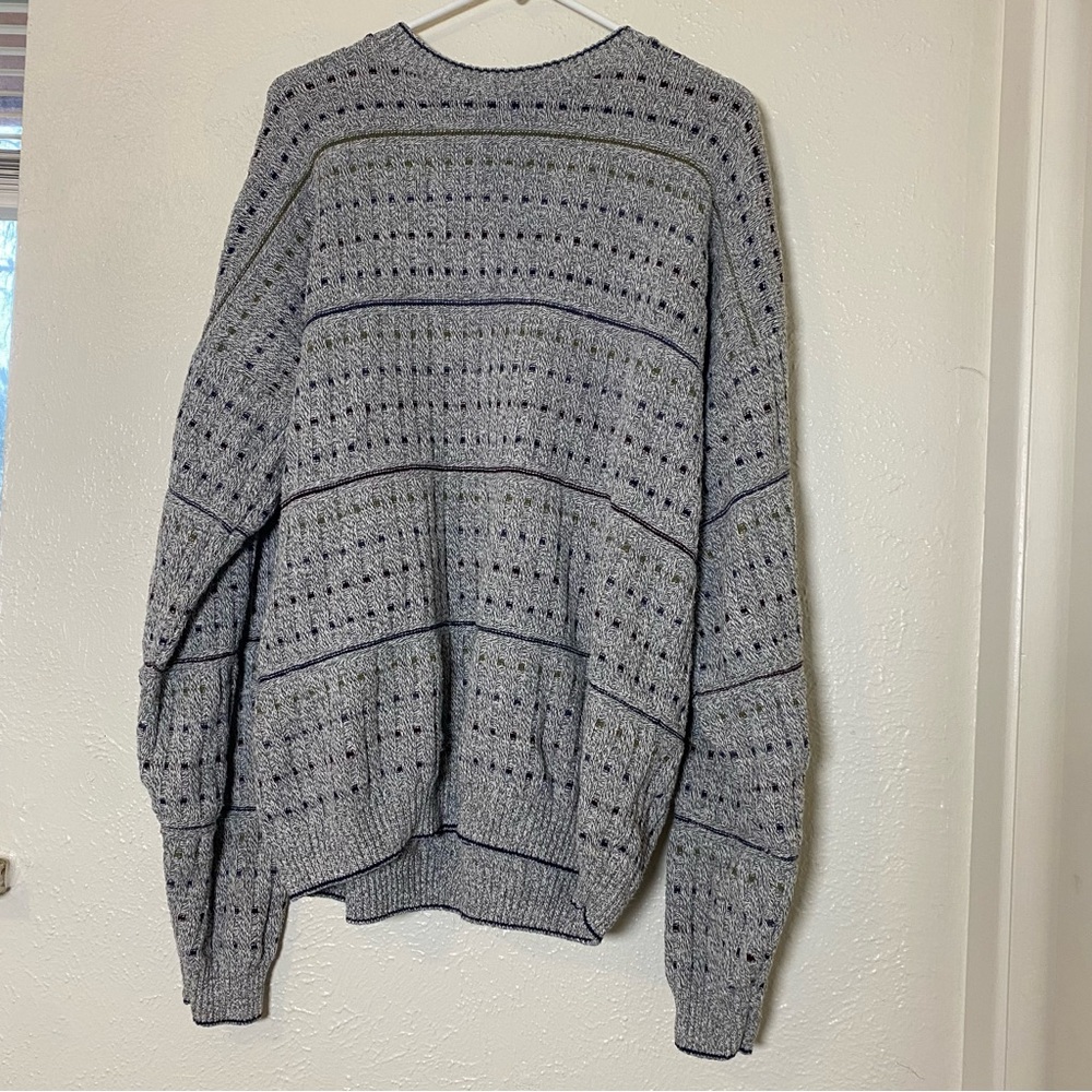 Classic Gray Crewneck Fisherman Sweater Men’s XL
